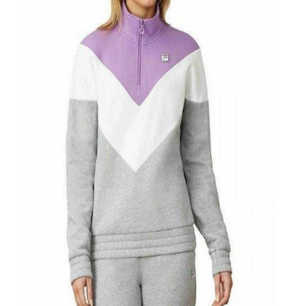 Fila ladies 1/4 zip fleece pullover sweatshirt